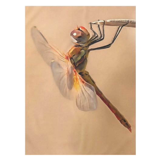 Nappe Dragonfly peinte isolée contre Ecru (Devant)