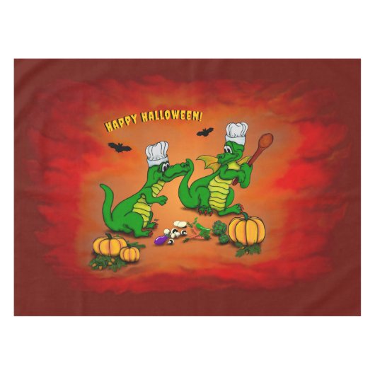 Nappe Dragons - Joyeux Halloween ! Aujourd'hui je vais c (Devant (Horizontal))