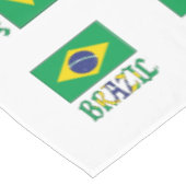 Nappe Drapeau brésilien avec le mot Brésil (Angle)