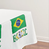 Nappe Drapeau brésilien avec le mot Brésil (In Situ)