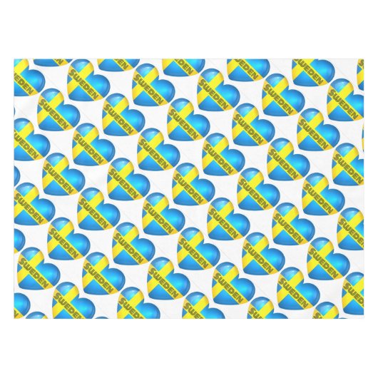 Nappe Drapeau cardiaque Suède (Devant (Horizontal))