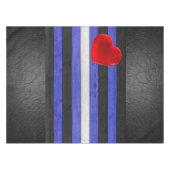 Nappe Drapeau de fierté en cuir SlipperyJoe's noir bleu  (Devant (Horizontal))
