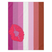 Nappe Drapeau de fierté lesbienne au rouge à lèvres Slip (Devant)