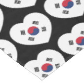 Nappe Drapeau de la Corée du Sud Cœur (Angle)