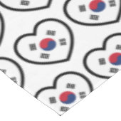 Nappe Drapeau de la Corée du Sud Cœur (Angle)