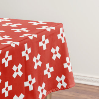 Nappe Drapeau de la Suisse avec le motif de coeur