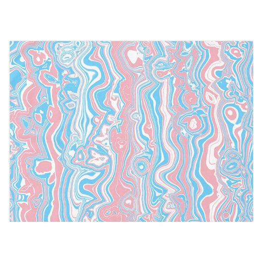 Nappe Drapeau de la Trans Pride Trippy Boho Super Wavy (Devant (Horizontal))