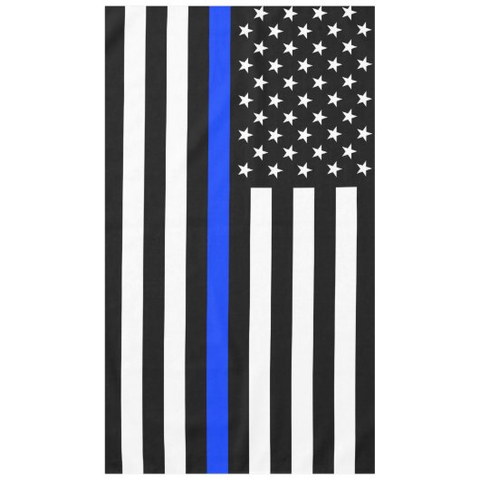 Nappe Drapeau de police de la ligne bleue mince (Devant)