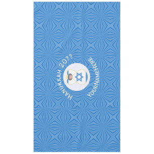 Nappe Drapeau d'Hanukkah d'Israël avec ange personnalisé