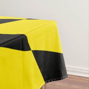 Nappe Drapeau diamant de Bavière noire et jaune Motif