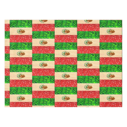 Nappe Drapeau mexicain Vintage (Devant (Horizontal))
