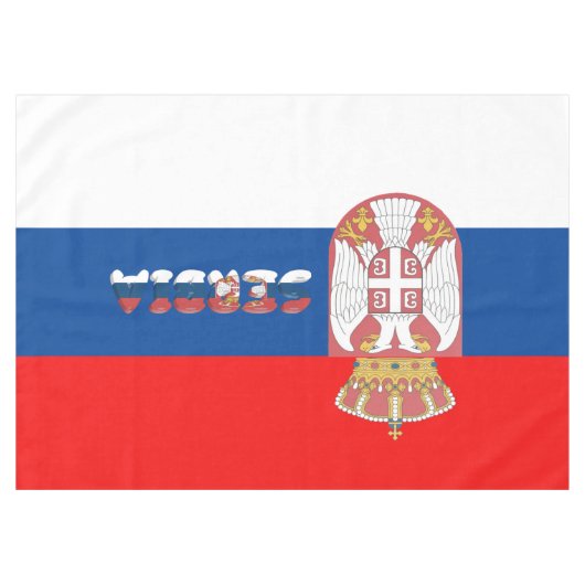 Nappe Drapeau serbe (Devant (Horizontal))