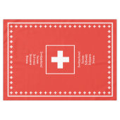 Nappe Drapeau suisse de jour national de la Suisse (Devant (Horizontal))