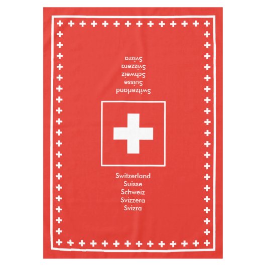 Nappe Drapeau suisse de jour national de la Suisse (Devant)