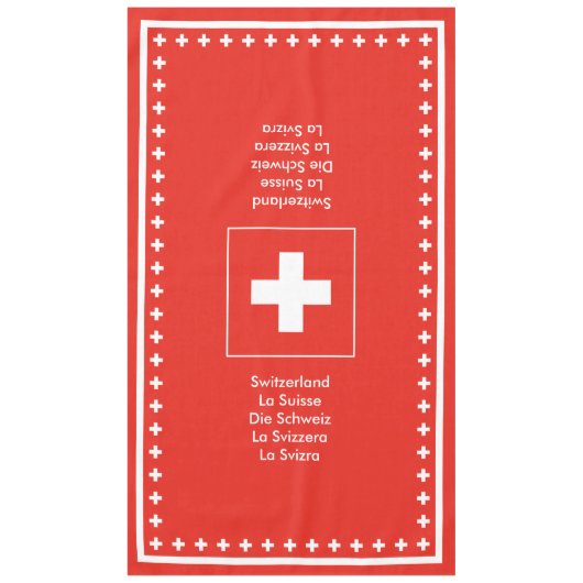 Nappe Drapeau suisse - dîner de partie de fromage de (Devant)