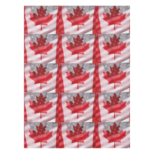 Nappe Drapeaux américains et canadiens (Devant)
