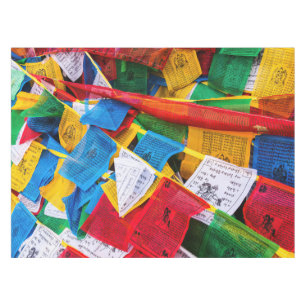Nappe Drapeaux de prière tibétains colorés - Tibet
