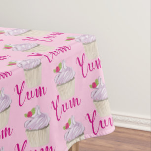 Nappe Dreamy Cupcake rose avec Yum framboise!
