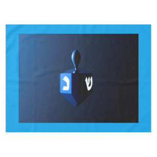 Nappe Dreidel bleu métallique