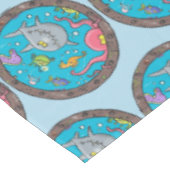 Nappe Drôle des créatures marines sous l'eau dessin anim (Angle)