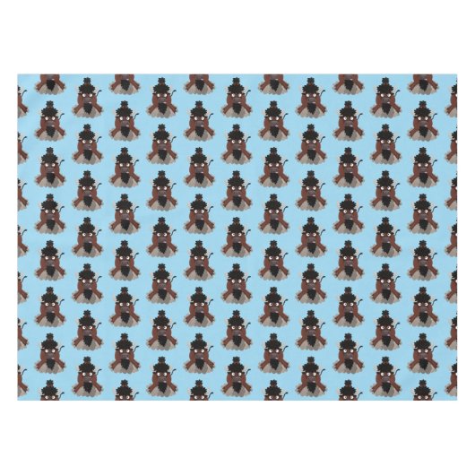 Nappe Drôle dessin animé de bison de buffle (Devant (Horizontal))