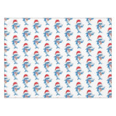 Nappe Drôle dessin animé de requin de Noël (Devant (Horizontal))
