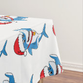 Nappe Drôle dessin animé de requin de Noël (In Situ)