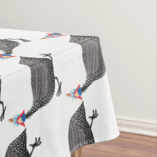 Nappe Drôle dessin animé d'oiseau de Guineafowl