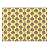 Nappe Drôle dinde marron de la ferme avec des mouches de (Devant (Horizontal))