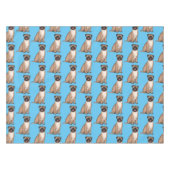 Nappe Drôle joyeux dessin animé de chien de carlin (Devant (Horizontal))