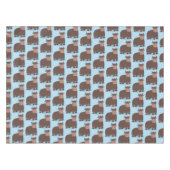 Nappe Drôle joyeux yak mangeant de l'herbe dessin d'illu (Devant (Horizontal))