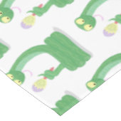 Nappe Drôle serpent vert avec caricature maraca (Angle)