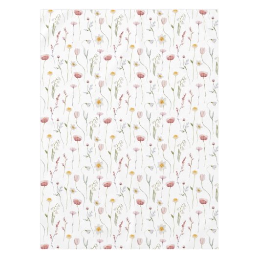 Nappe Dusty Pink Watercolor Wildflower (Devant)