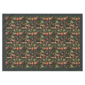 Nappe Earthy Tones Tablecloth Mushrooms & Wildflowers (Devant (Horizontal))