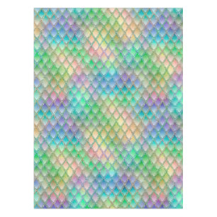 Nappe Écaille de Dragon Arc-en-ciel Pastel Brillante et