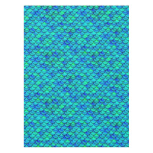 Nappe Échelles de bleu d'Aqua de Falln