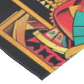 Nappe Eco-Chic Cyan "Aztec Dream" Table À Manger 60" x 1 (Angle)