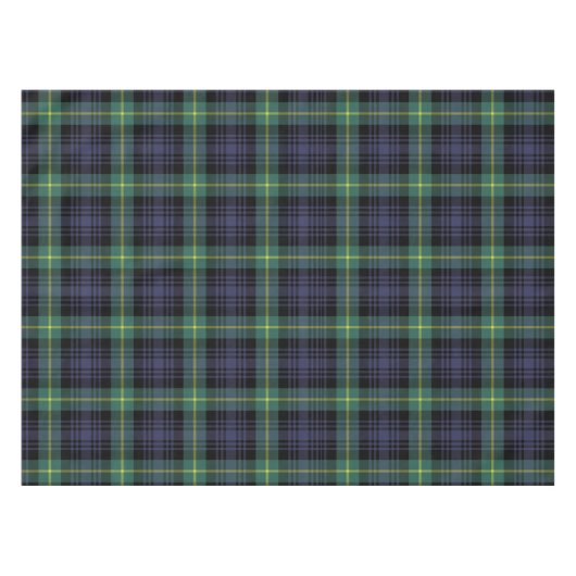 Nappe écossais Plaid Tartan Motif vert pourpre jaune (Devant (Horizontal))
