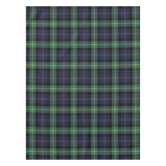 Nappe écossais Plaid Tartan Motif vert pourpre jaune (Devant)
