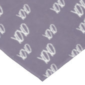 Nappe Écriture manuscrite Xoxo en gris (Angle)