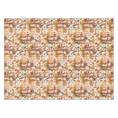 Nappe Écureuils d'automne et flore automnale sur le blan (Devant (Horizontal))