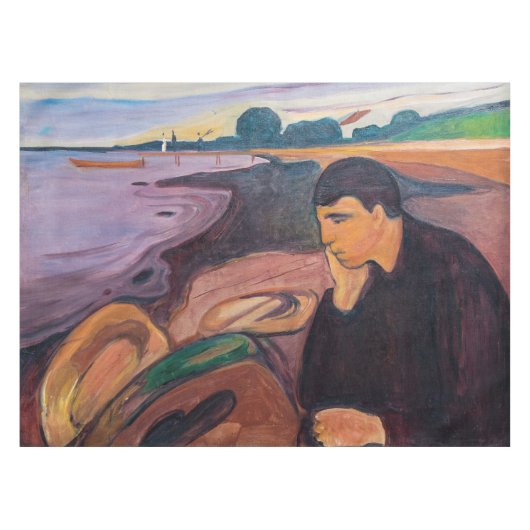 Nappe Edvard Munch - Melancholy 1894 (Devant (Horizontal))