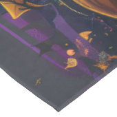 Nappe Éffrayant Akita Halloween Witch et Citrouille (Angle)