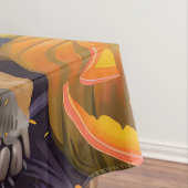 Nappe Éffrayant Akita Halloween Witch et Citrouille (In Situ)