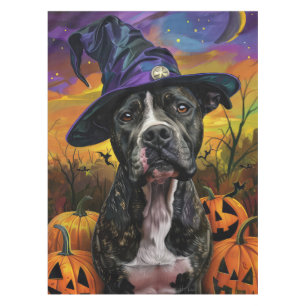 Nappe Éffrayant American Staffordshire Halloween Citroui
