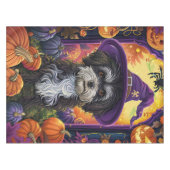 Nappe Éffrayant Havanais Chien Halloween sorcière et Cit (Devant (Horizontal))