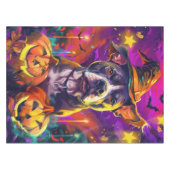 Nappe Éffrayant Pitbull Chien Halloween sorcière et Citr (Devant (Horizontal))