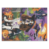 Nappe Éffrayant Springer Spaniel Halloween Witch Citroui (Devant (Horizontal))