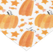 Nappe Élégance automnale : Citrouille d'aquarelle (Angle)