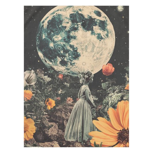 Nappe Élégance Lune - Femme avec Lune (3) (Devant)